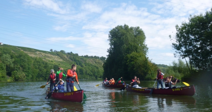 Paddelspaß auf dem Neckar