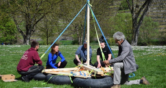 Floßbau Walheim Neckar Teamevent (11)